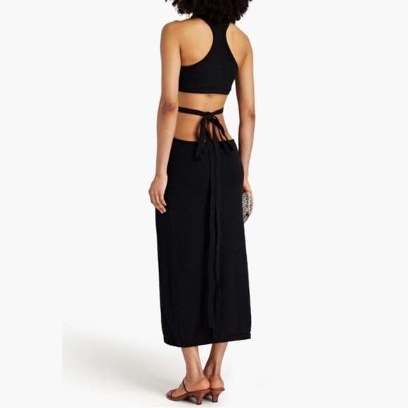 CULT GAIA Aziza Knit Cut Out Halter Dress NWT in Black - Picture 4 of 10